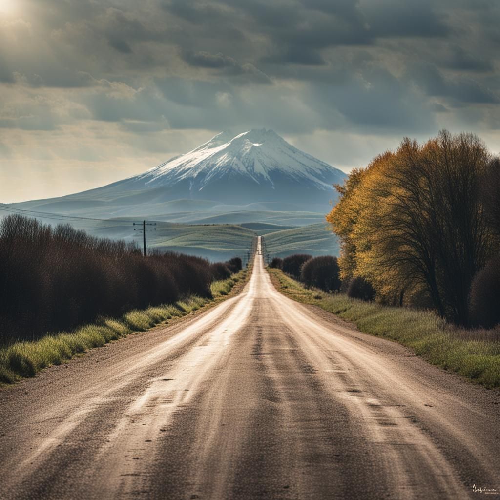 Scenic Road Leading Home