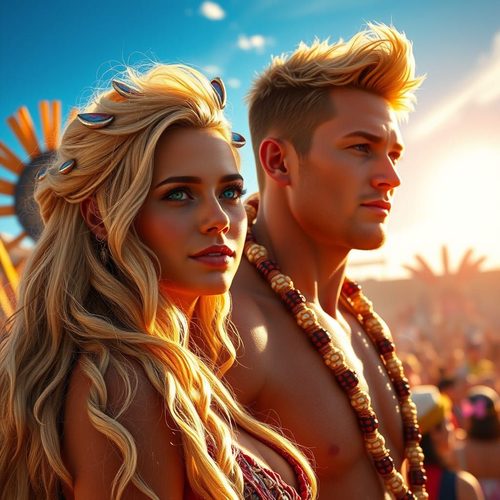 Couple Enjoys Inti Raymi Festival in Vibrant Peruvian Landsc...