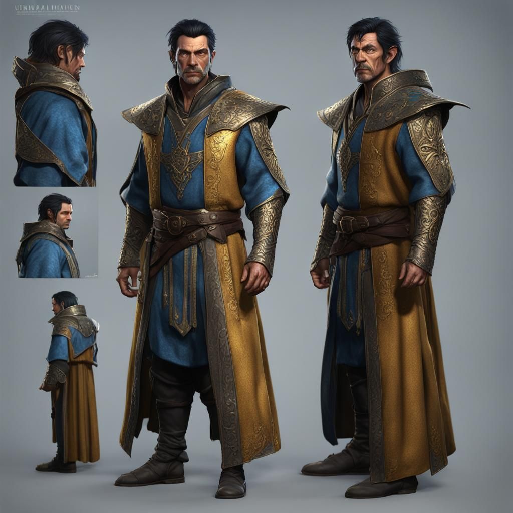 Half-Elf Rogue Character Concept Art in 8K