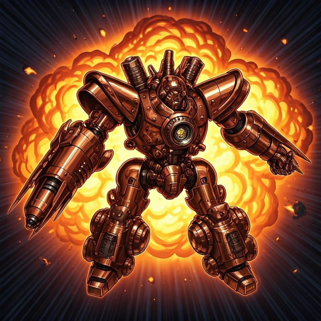 Retrofuturistic Steampunk Android in Hyperdetailed Yugioh St...