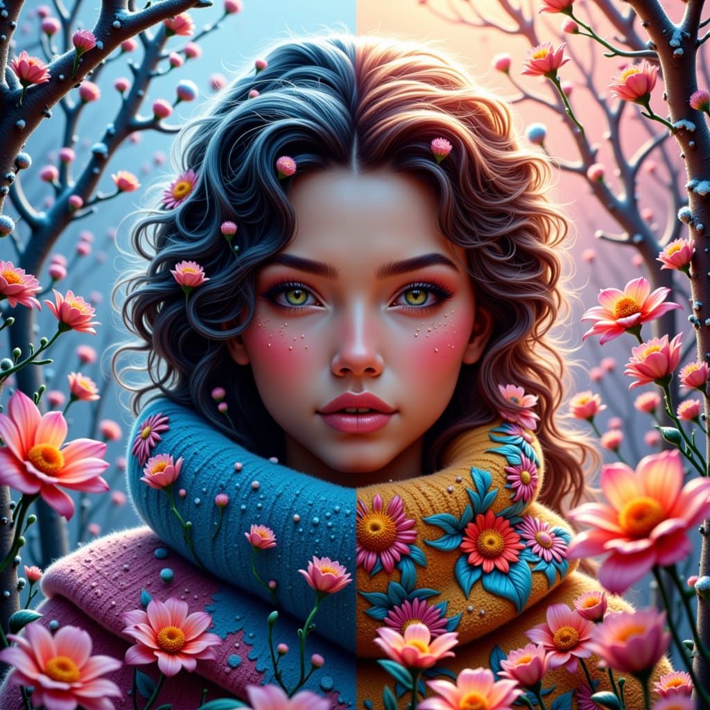 Winter Meets Spring: Split Screen Vision