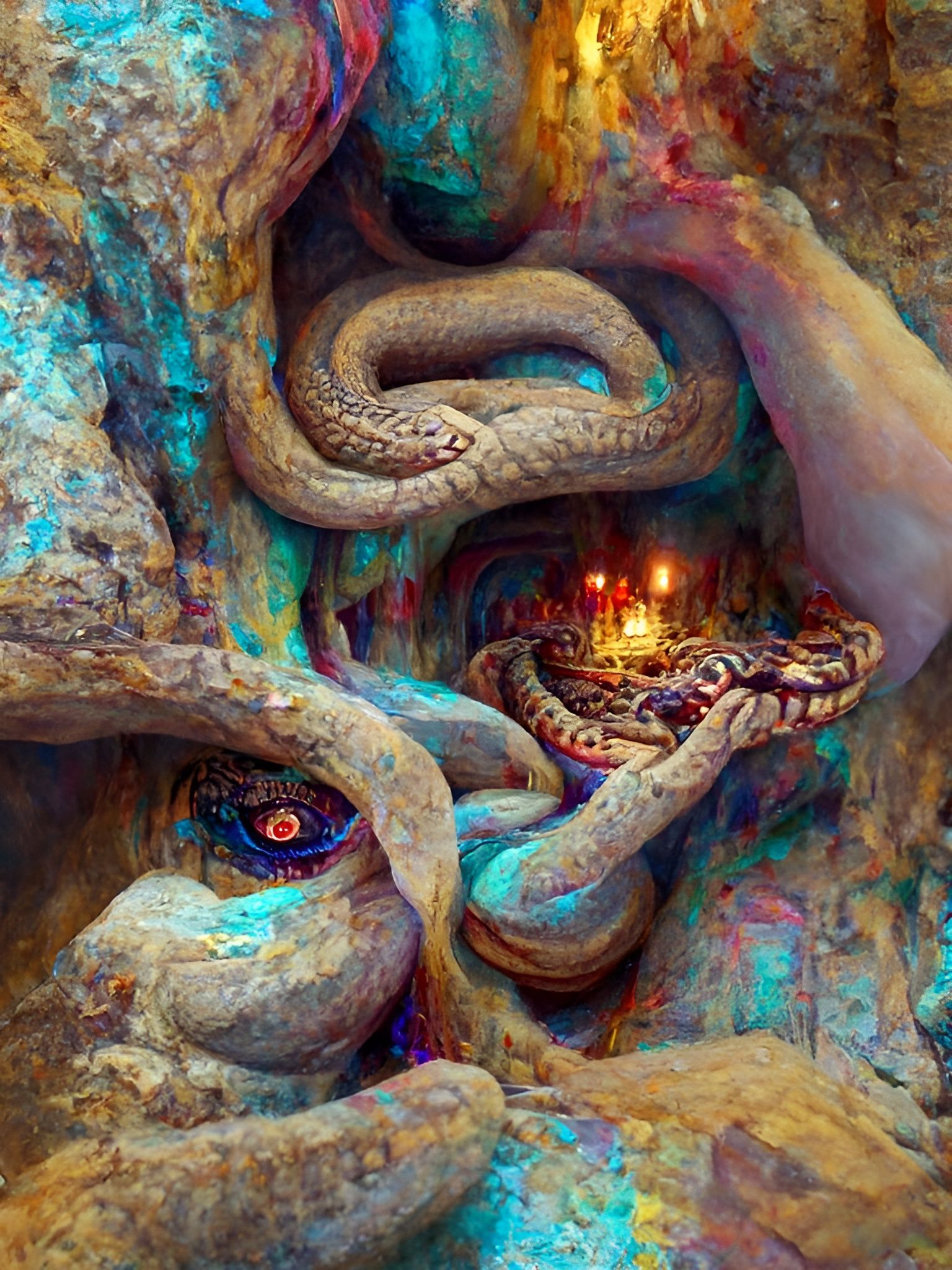 Creepy Labyrinth of the Snake God in 8K