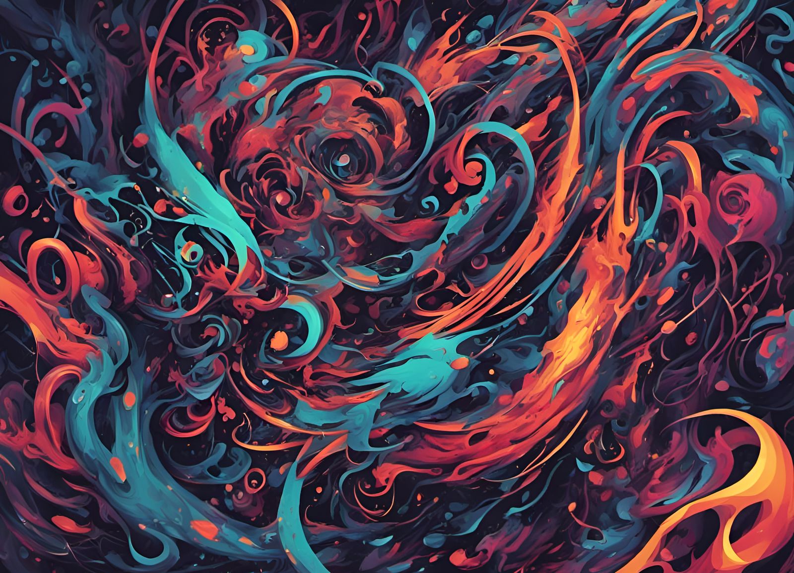 Chaotic Hardstyle Music in Hyperdetailed Digital Artwork