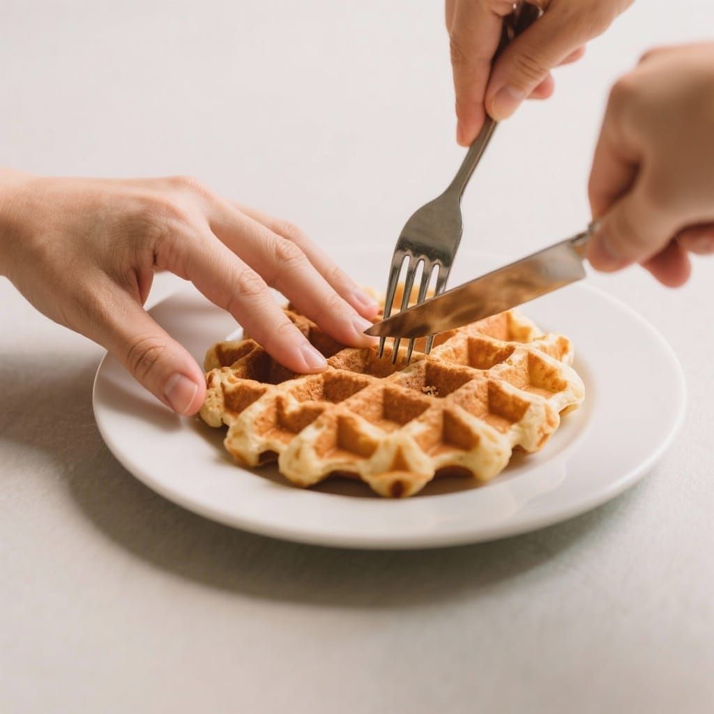 Hand Stabbed While Reaching For Waffle