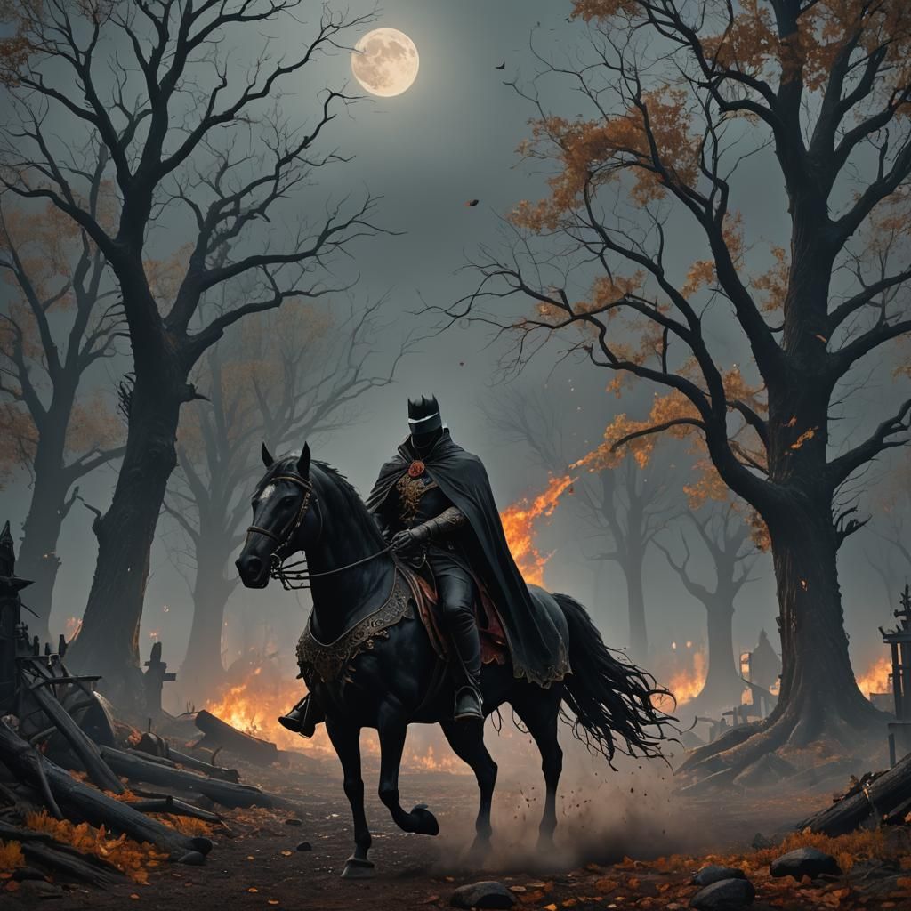 Fantastical Headless Horseman Concept Art