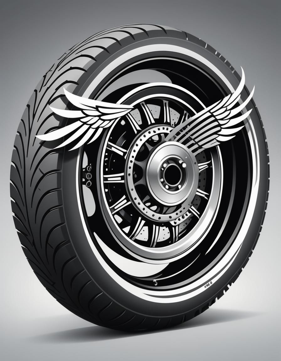 Minimalist Motorcycle Logo in Modern Vector Art