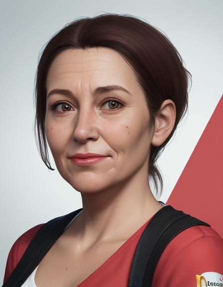 Woman , McDonald's mom,8k resolution concept art portret