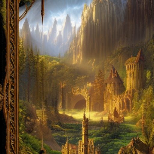 Fantastical Narnia in Detailed Matte Painting Style