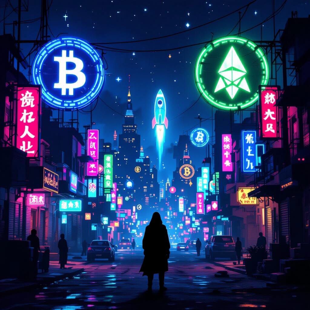 Hargeisa Crypto Cityscape at Night