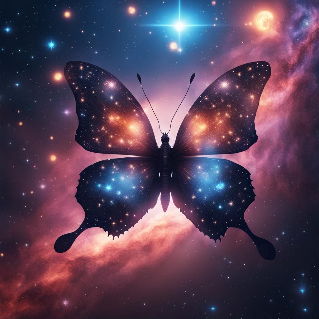 Butterfly Galaxy: A Fantastical Artstation Painting