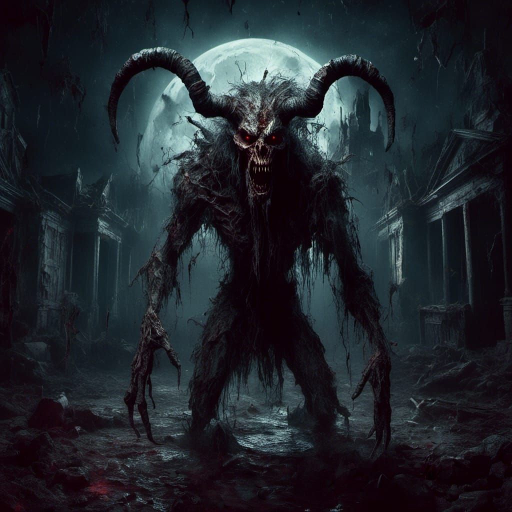 Hideous Wendigo Emerges from Dark Closet