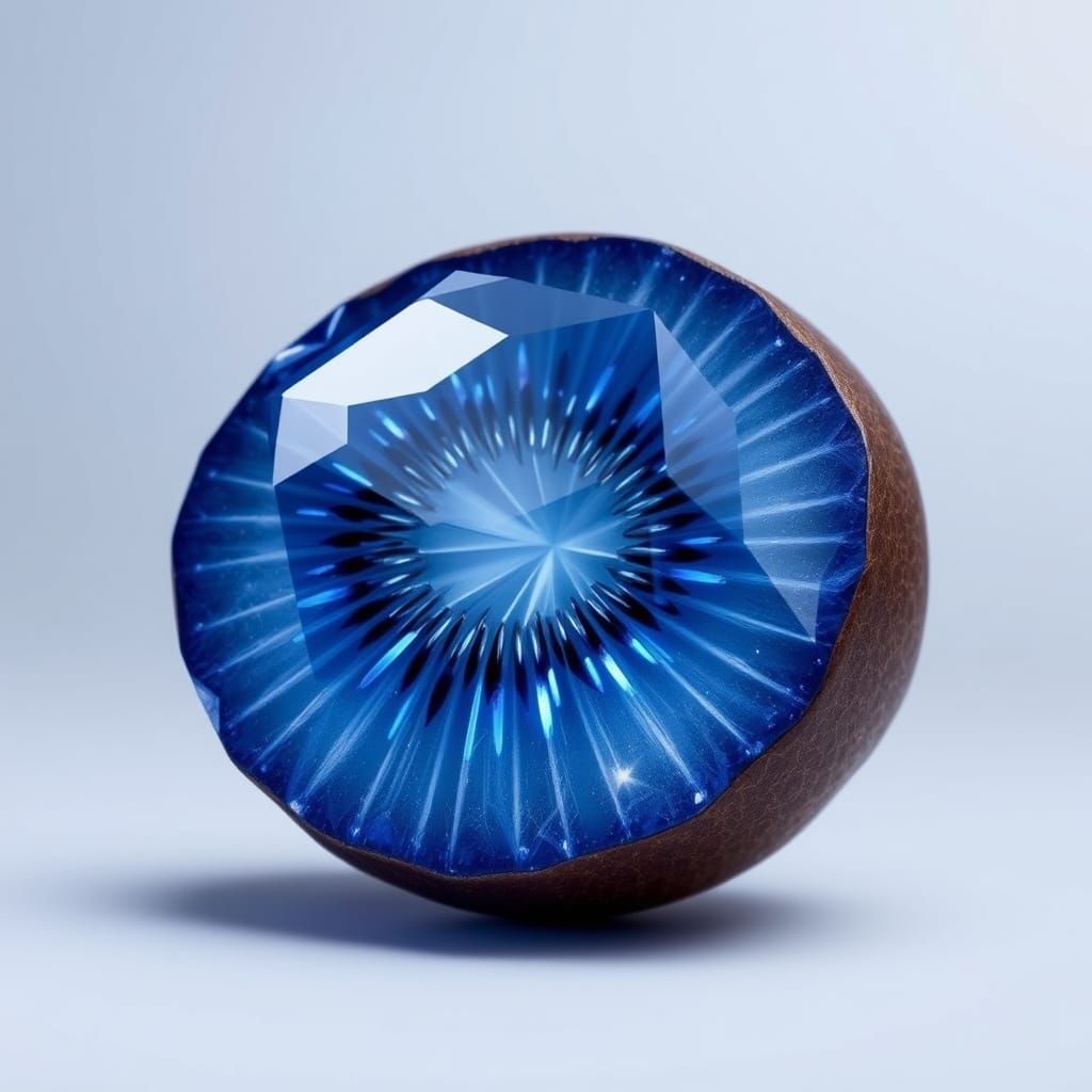 Sapphire Gemstone Kiwi Fruit Masterpiece