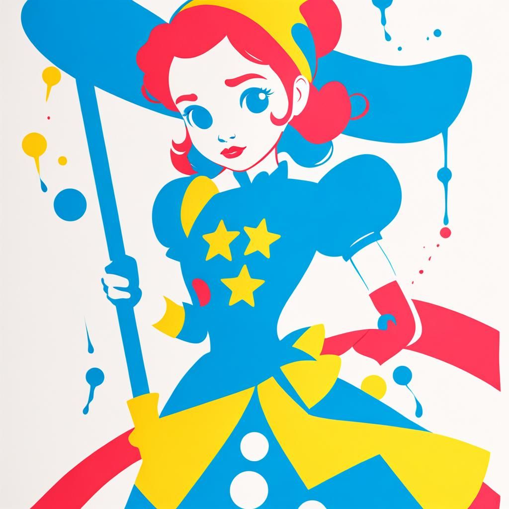 Bo Peep in Pop Art Style Screen Print