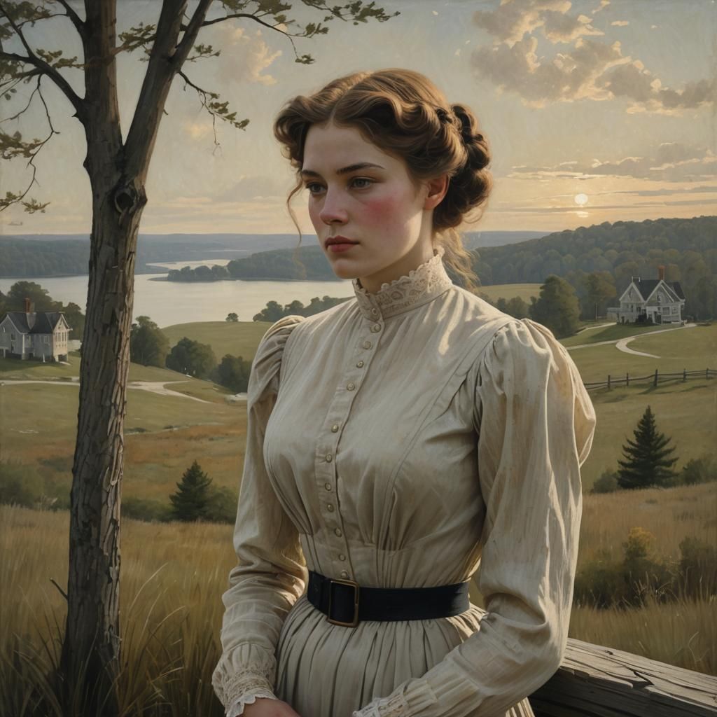 American Realism Portrait of a Woman in 1913