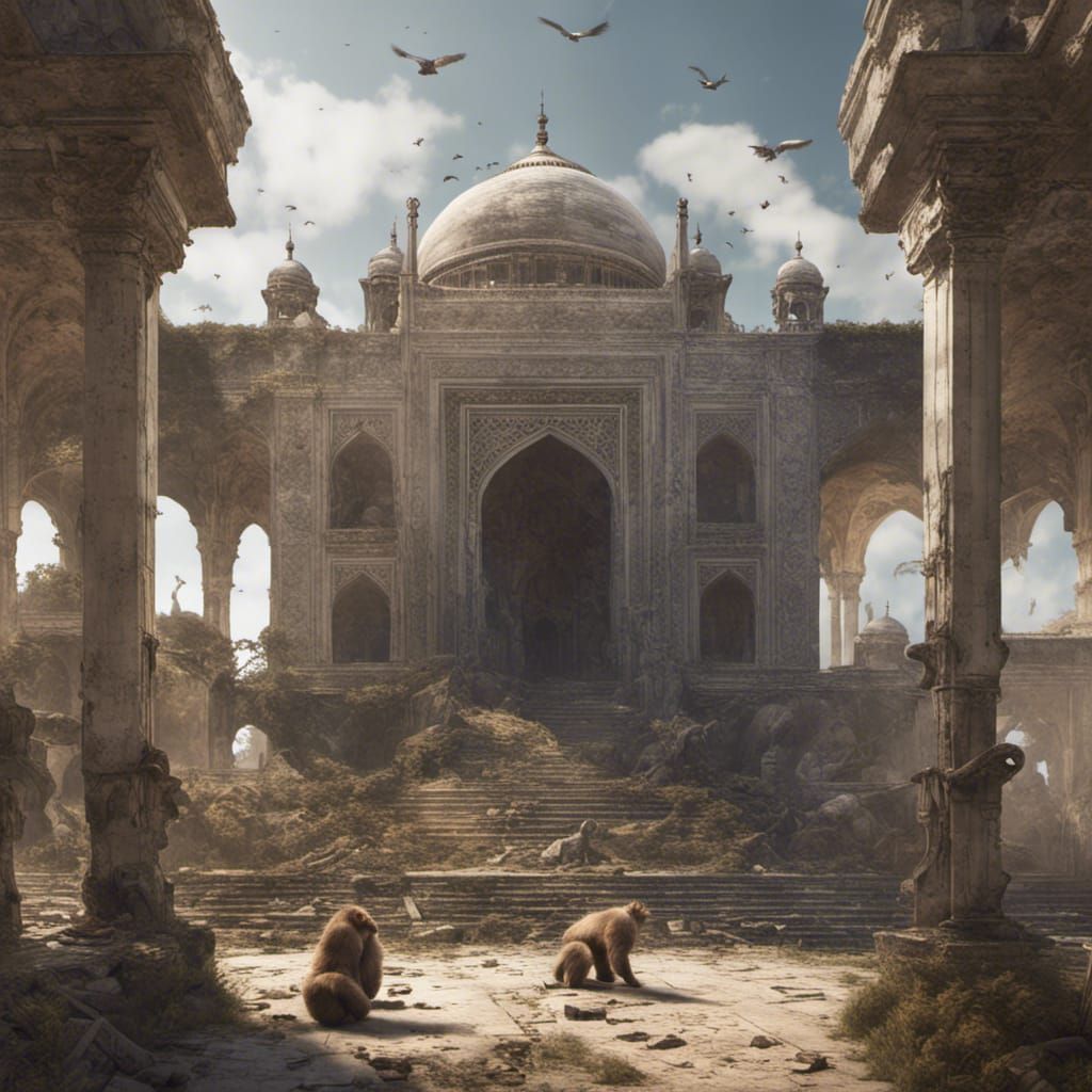 Post-apocalyptic Taj Mahal