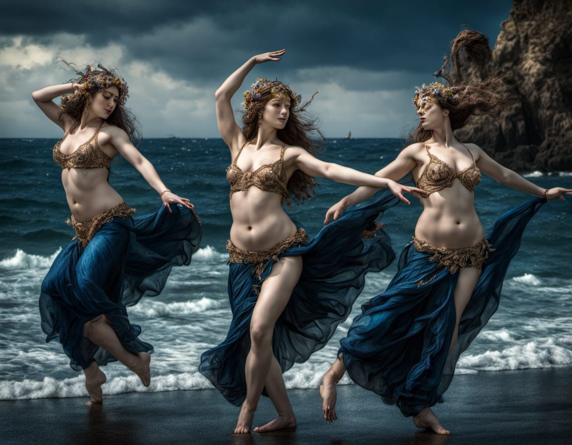 Fairy Dancers Perform Rite of Spring, Leonardo da Vinci Styl...