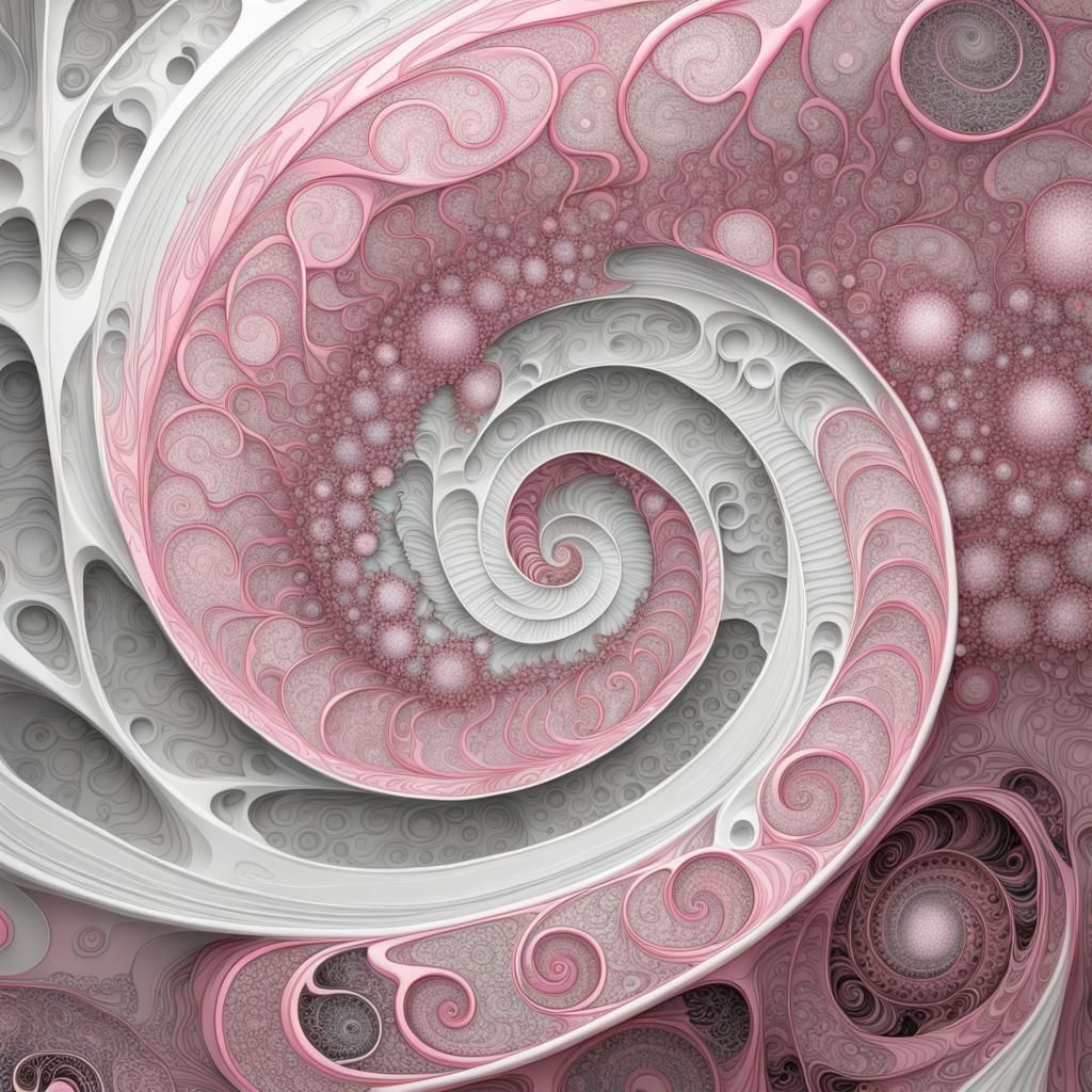 Cosmic Fractal in Vaporwave Style