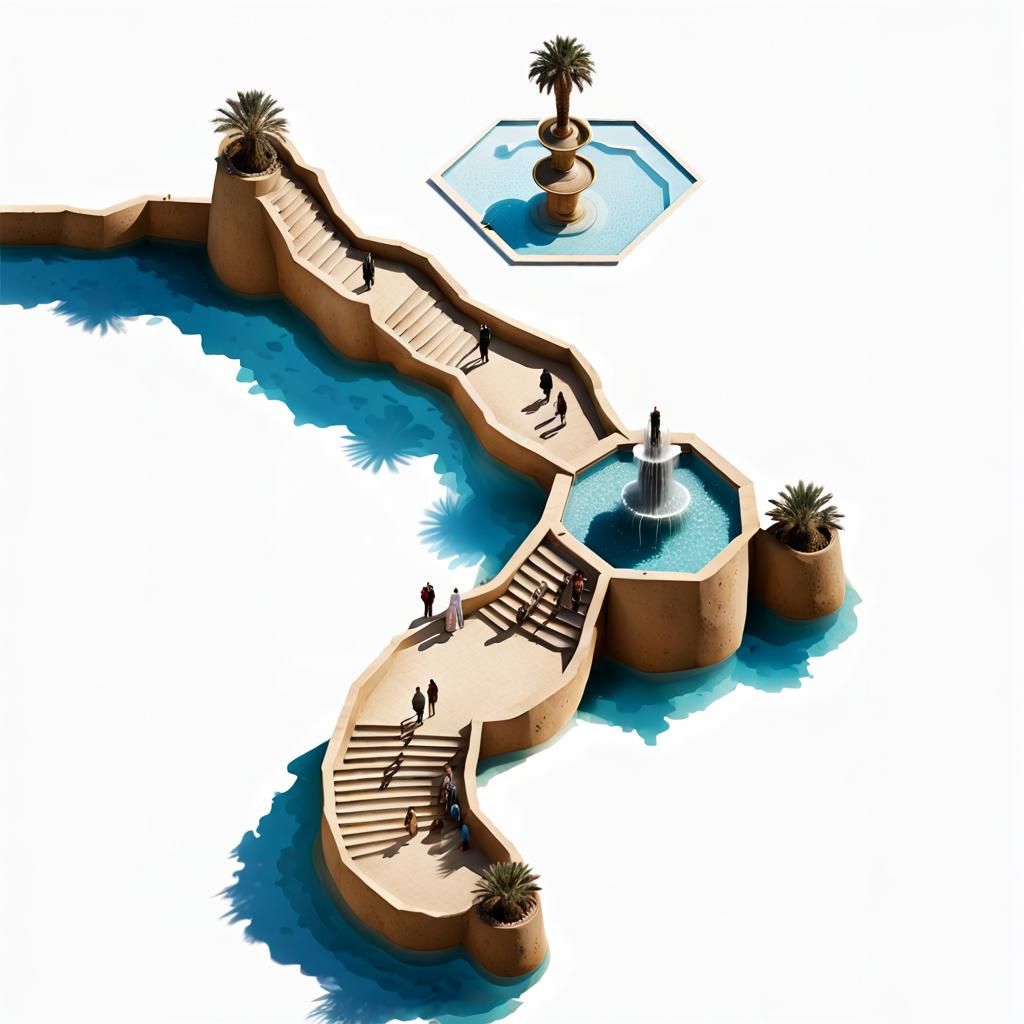 Desert Oasis with Fountain of Youth, National Geographic Sty...