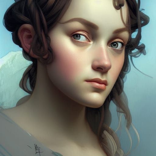 Dwarf Woman Portrait in Renaissance Style