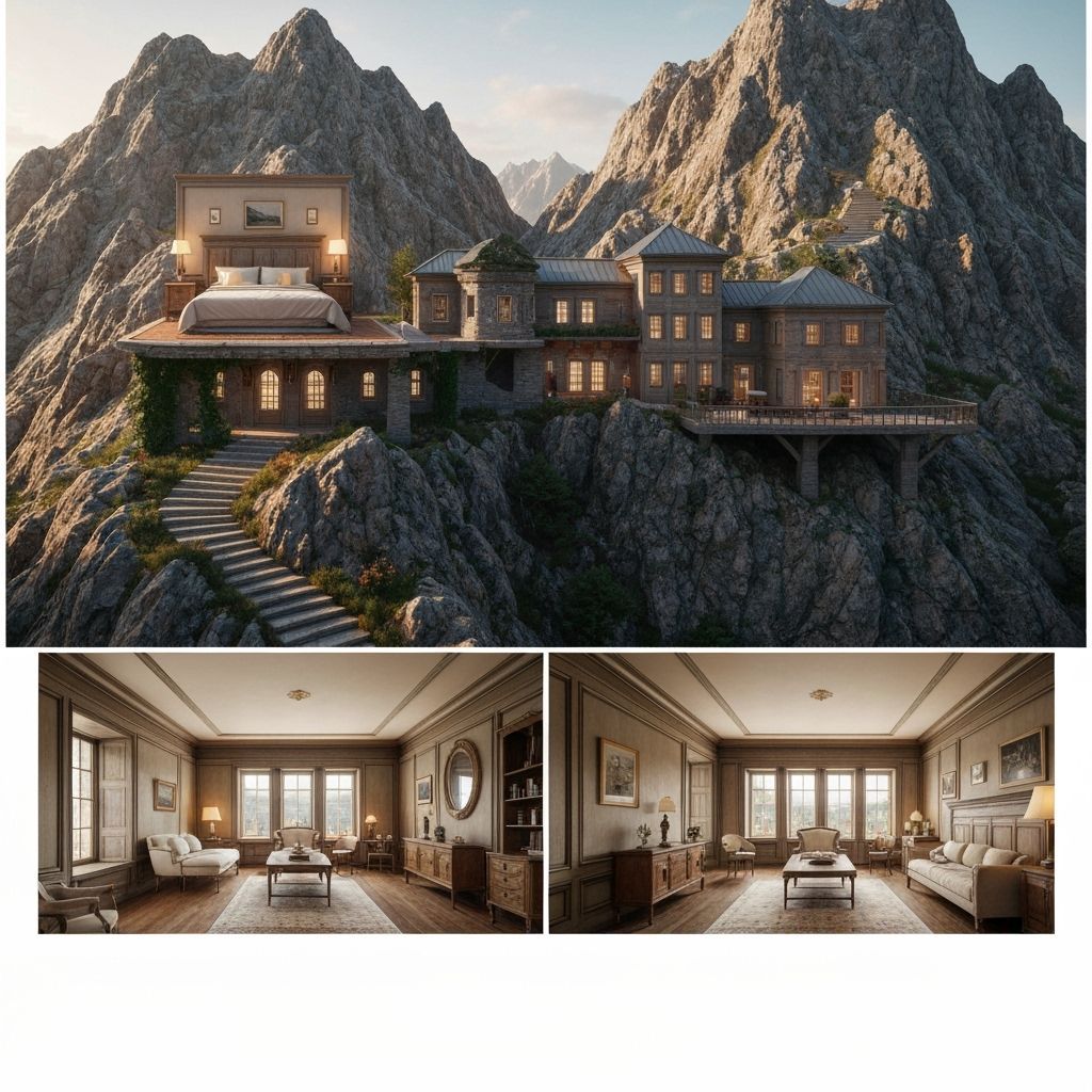 Luxurious Mountain Home Embedded in Rocky Terrain