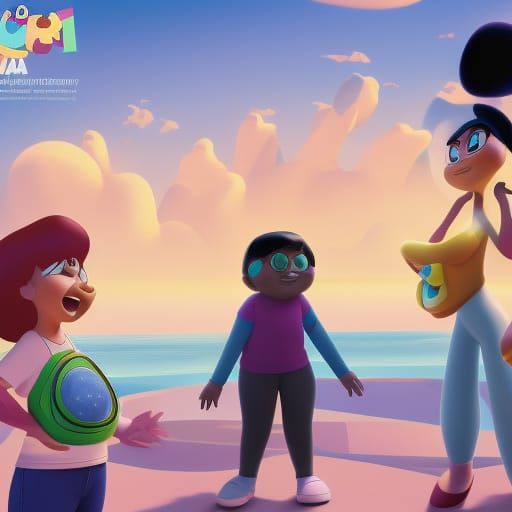 Steven Universe in Pixar 3D Digital Art Style