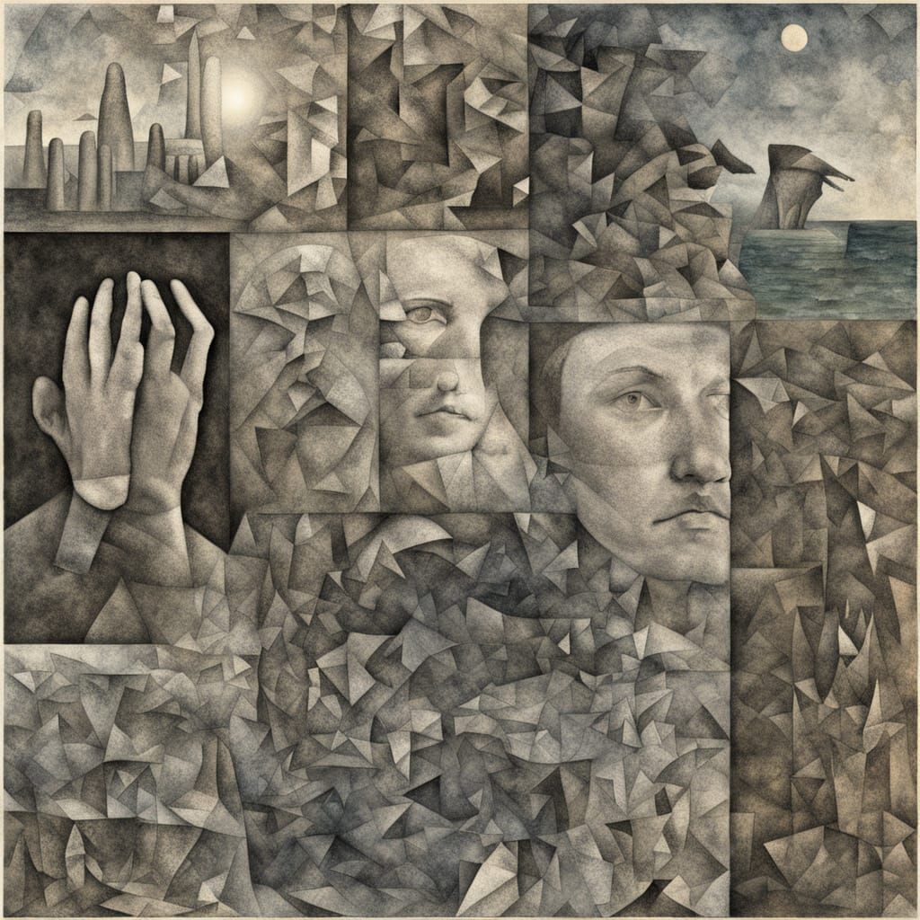 Ethereal Steampunk Warrior Amidst Crystal Islands and Biolum...