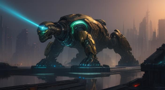 Alive Mechanical City with Liquid Metal in Unreal Engine