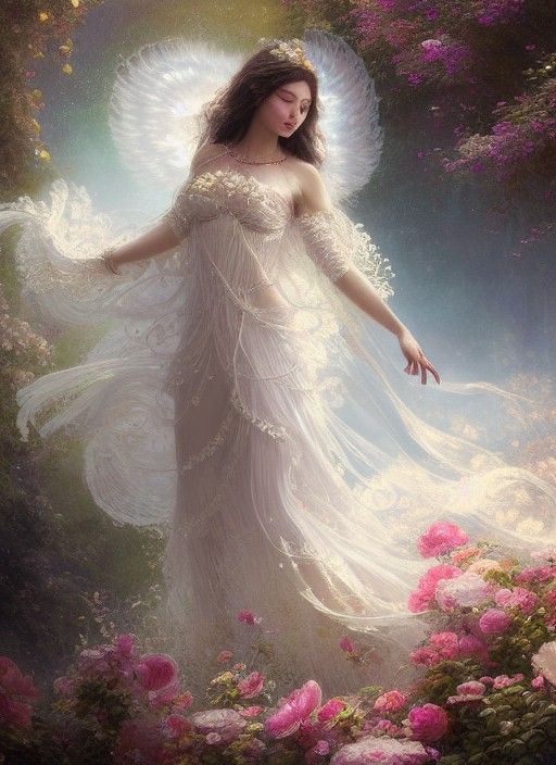 Goddess of Heaven's Path in Digital Art Style