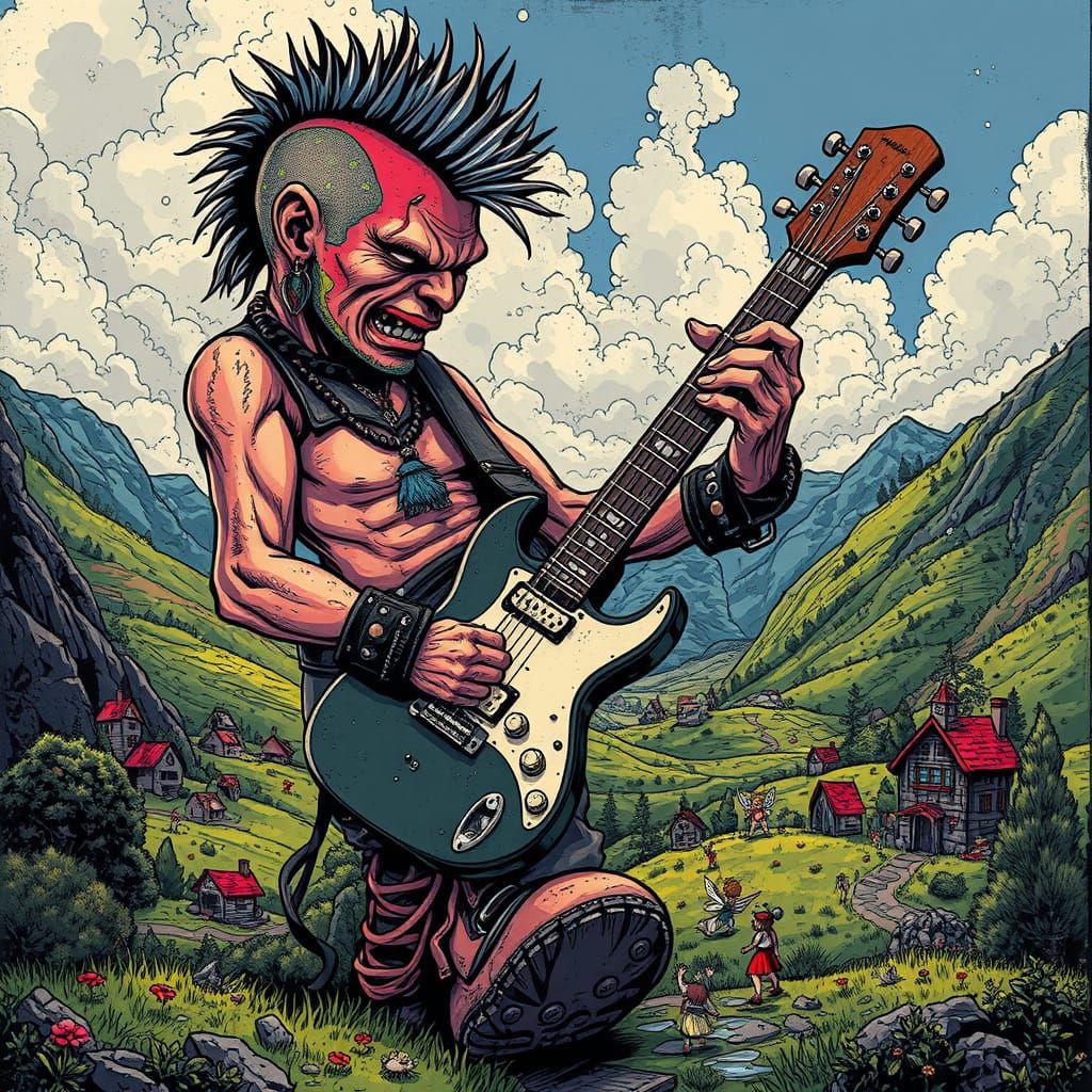 Giant Punk Rocker Concert in Fairy Valley