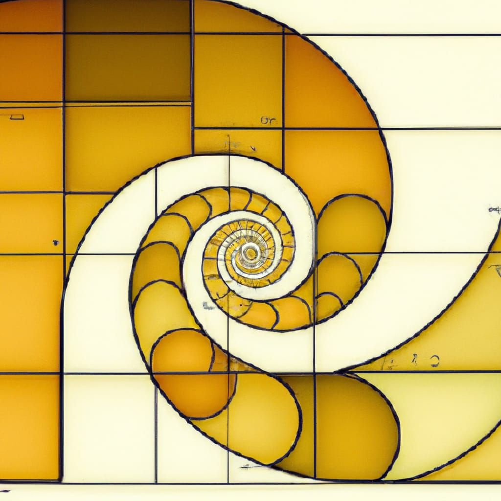 Golden Ratio Harmony in Abstract Artwork
