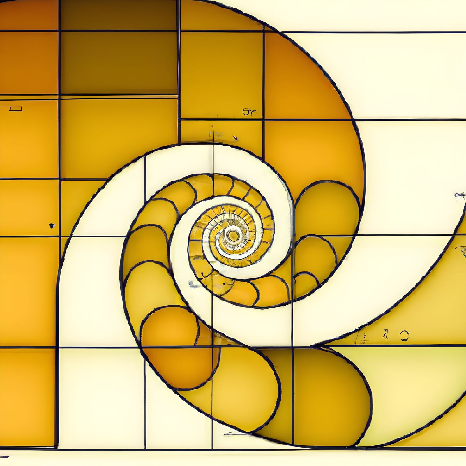 Golden Ratio Harmony in Abstract Artwork
