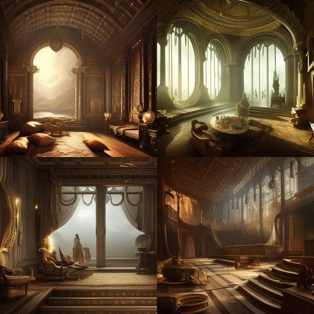 Intricate Brain Interior as Digital Matte Painting