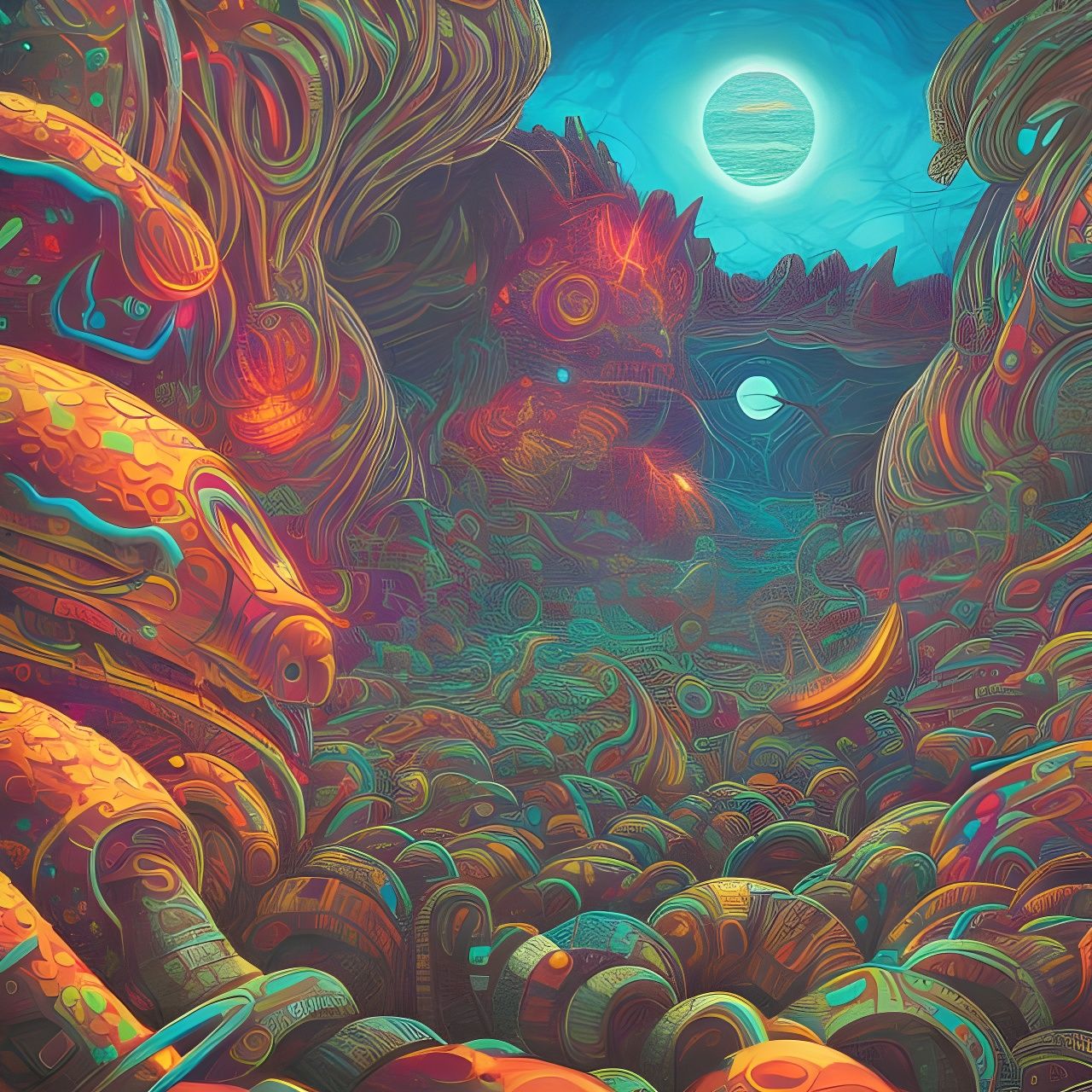 Cosmic Everything Bagel in Cyberpunk Style