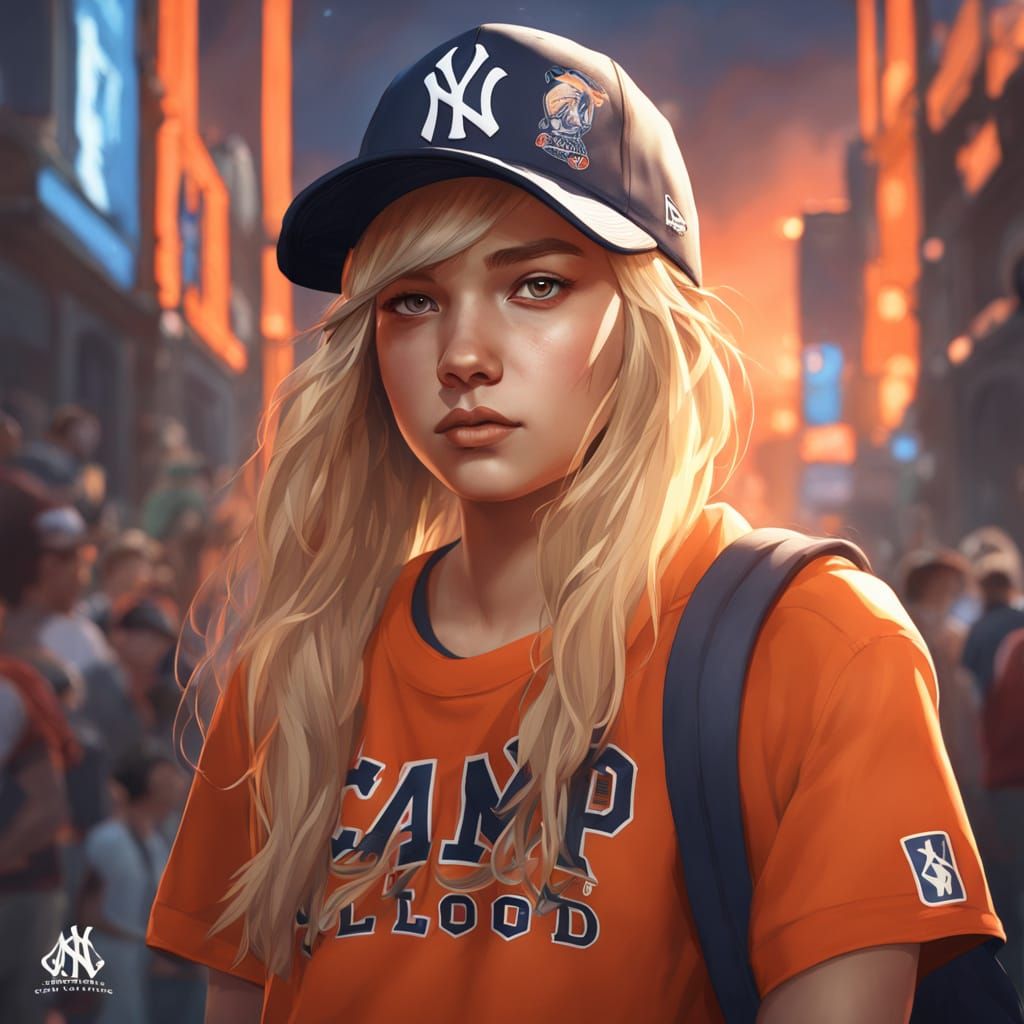 Ethereal Teenage Girl in Triadic Hues