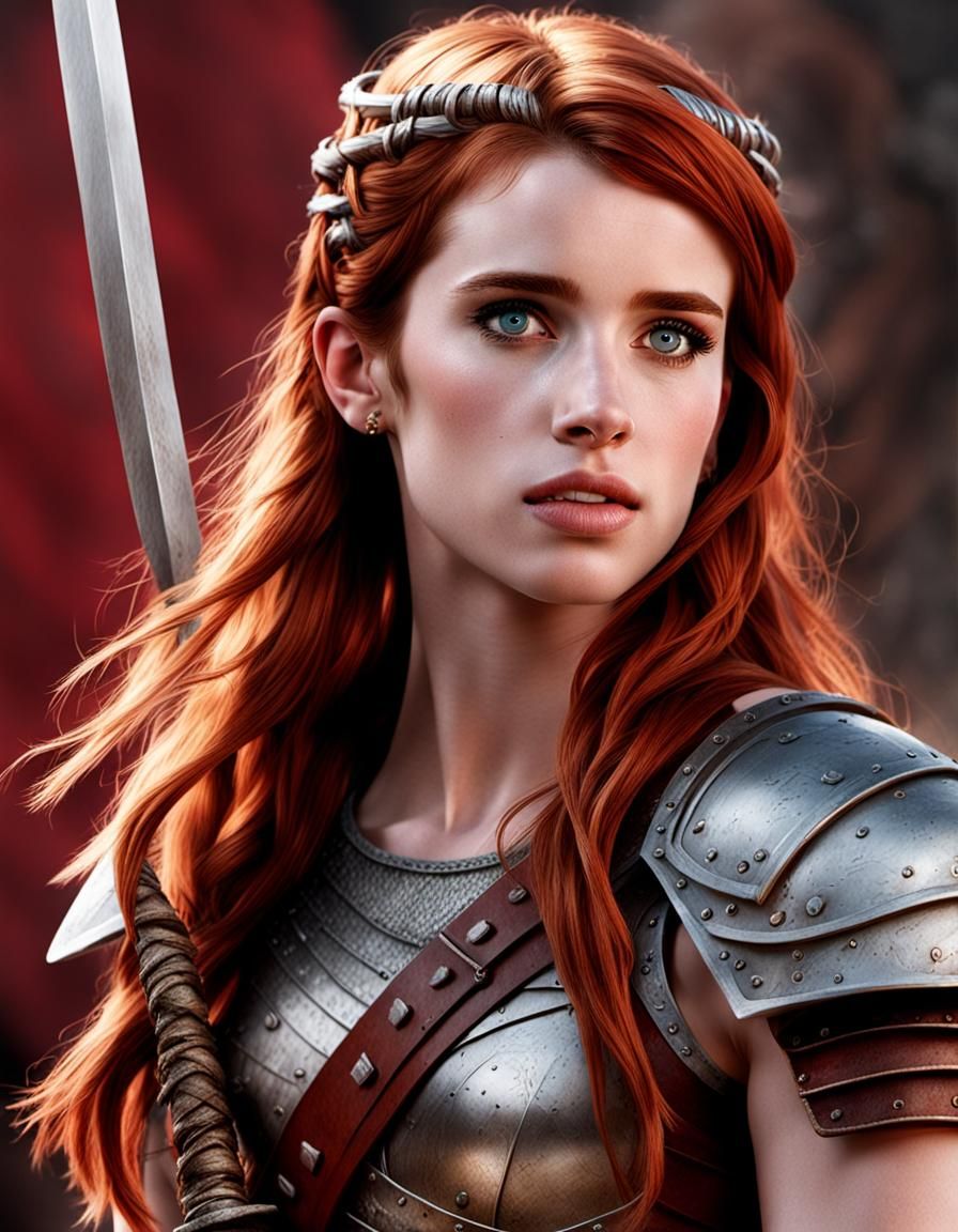Emma Roberts as Red Sonja in Cinematic Style