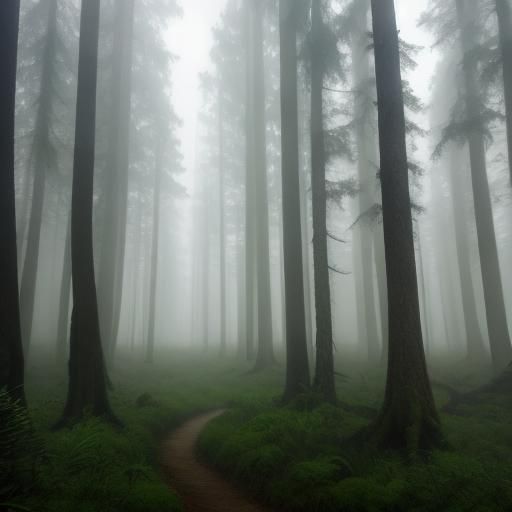 Misty Forest Landscape