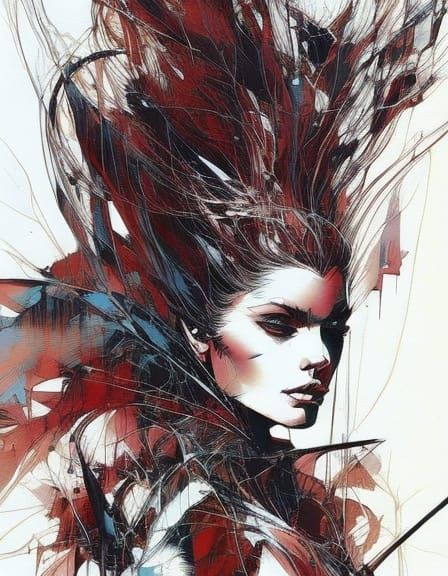 Detailed Warrior Princess in Vibrant Cinematic Style