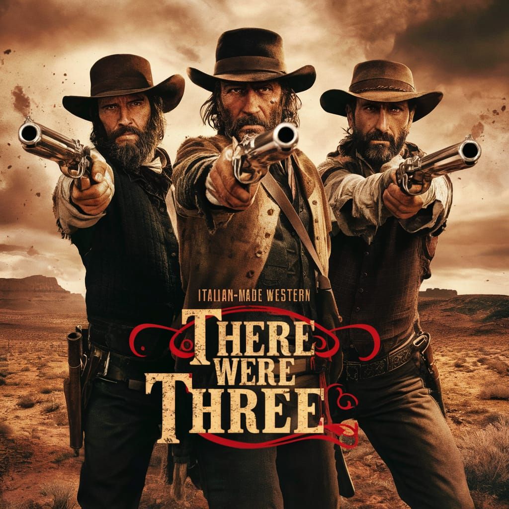 Epic Movie Poster of Three Rugged Bandits