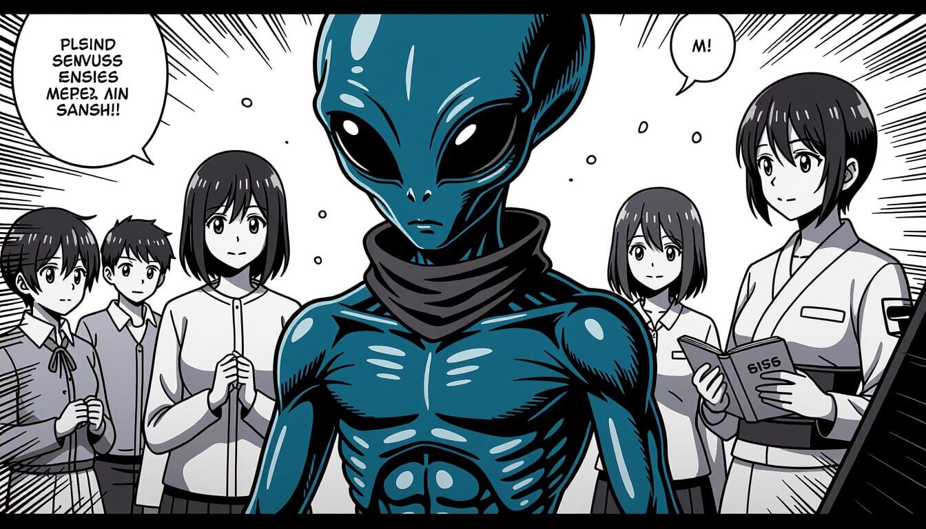 Alien Basar for Human Slaves Manga Art