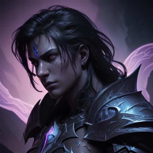 Dark Paladin in Hyperrealistic Splash Art