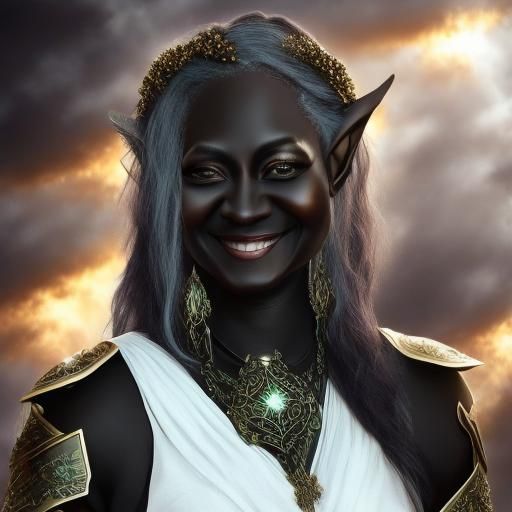 Lovely Elf Bride with Bronze Sunlight Glow