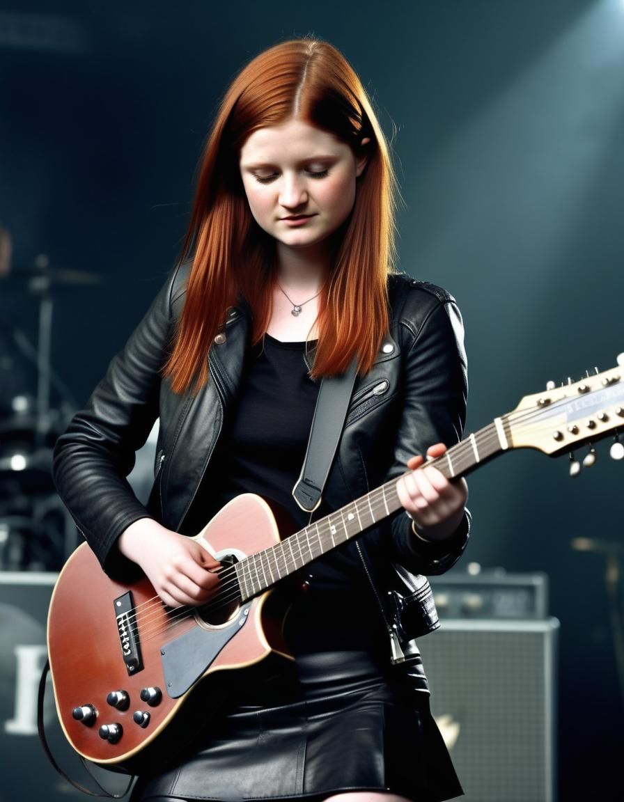 Ginny Weasley as Rock Star in Leather