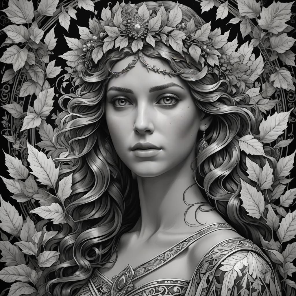 Monochrome Statue of a Greek Woman