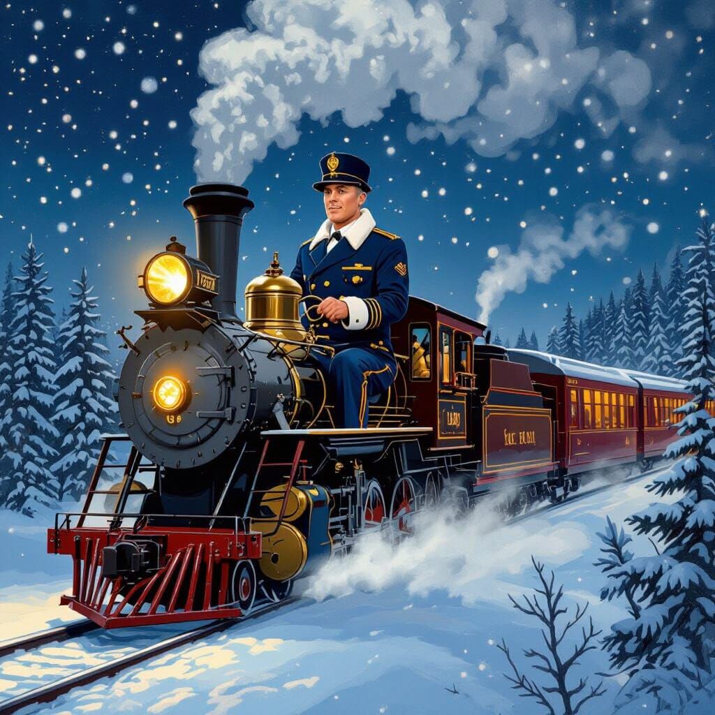Christian McCaffrey Drives the Polar Express in Snowy Landsc...