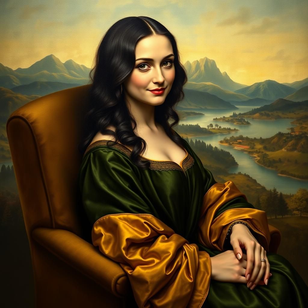 Enigmatic Woman in Renaissance Style