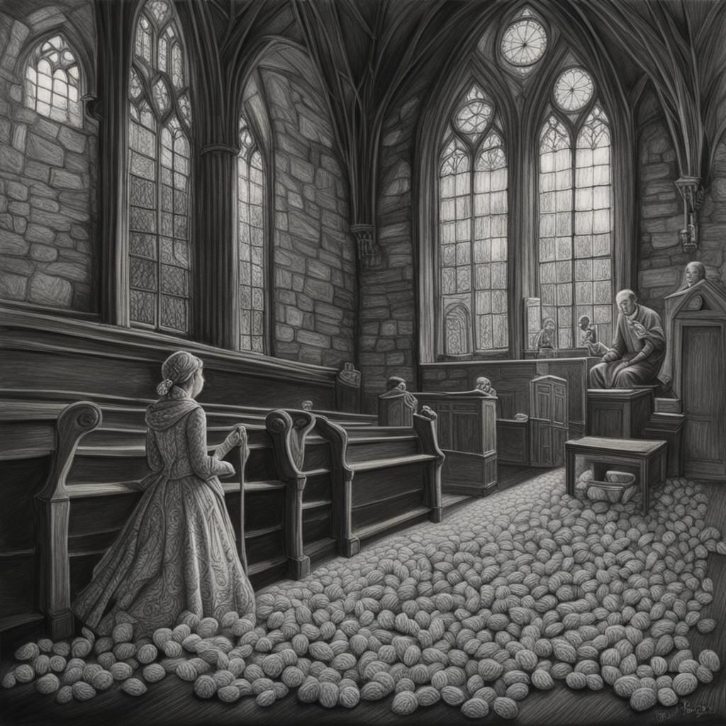 Hyperdetailed Charcoal Drawing of Eleanor Rigby