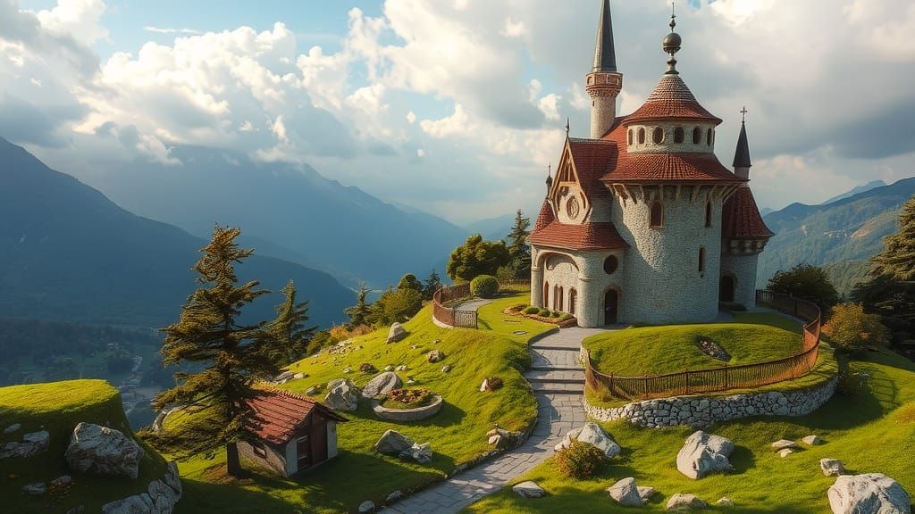 Enchanted Fairy Landscape with Dreamlike Glow