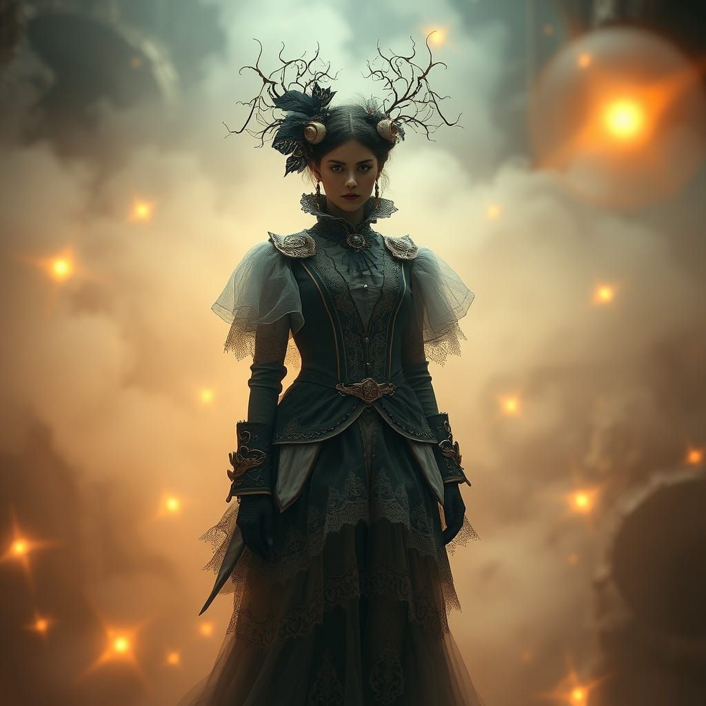 Elegant Exorcist in Steampunk Wonderland