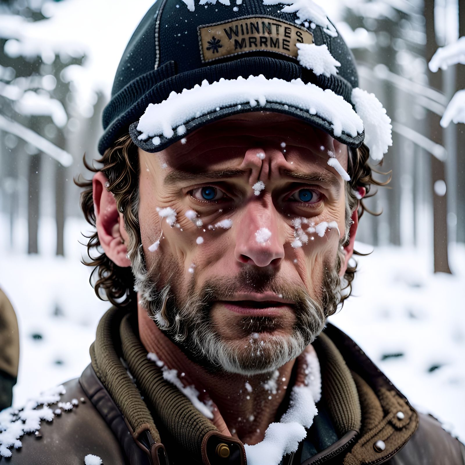 Rick Grimes in Winter Hat Portrait