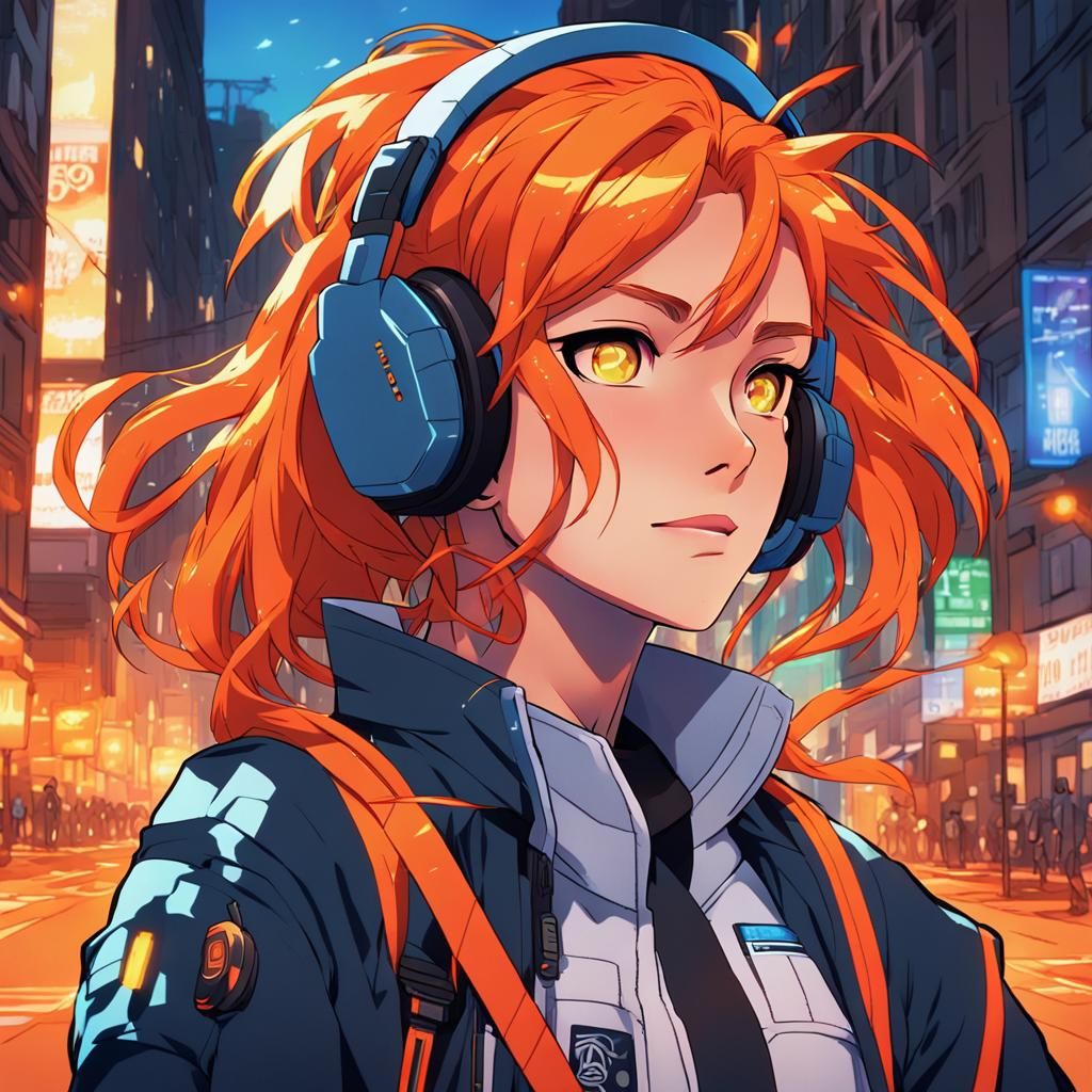 Anime Pro Hero with Sound Wave Energy